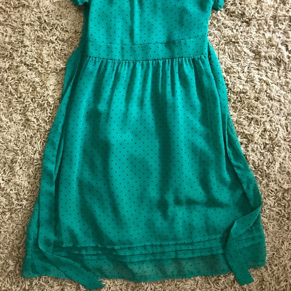 H & M green with black polka dot dress size 36 S - Picture 4 of 4